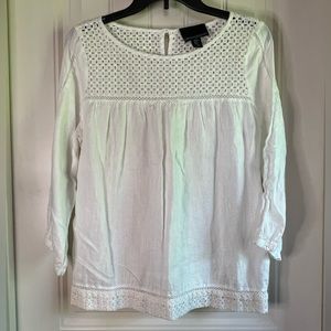 Cynthia Rowley Women’s Medium White Linen Shirt Blouse
